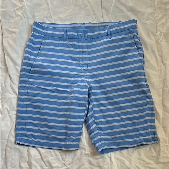 Gap Boyfriend Roll Up Blue and White Striped Short - Picture 1 of 4